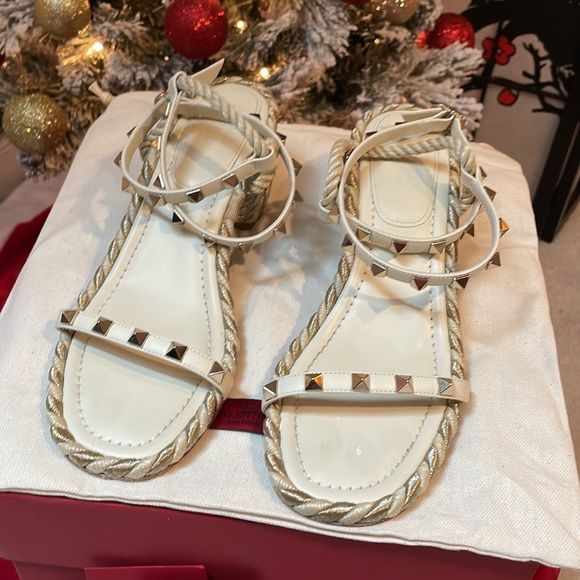 Valentino Rock Studded Espadrilles/Sandals - Picture 4 of 16